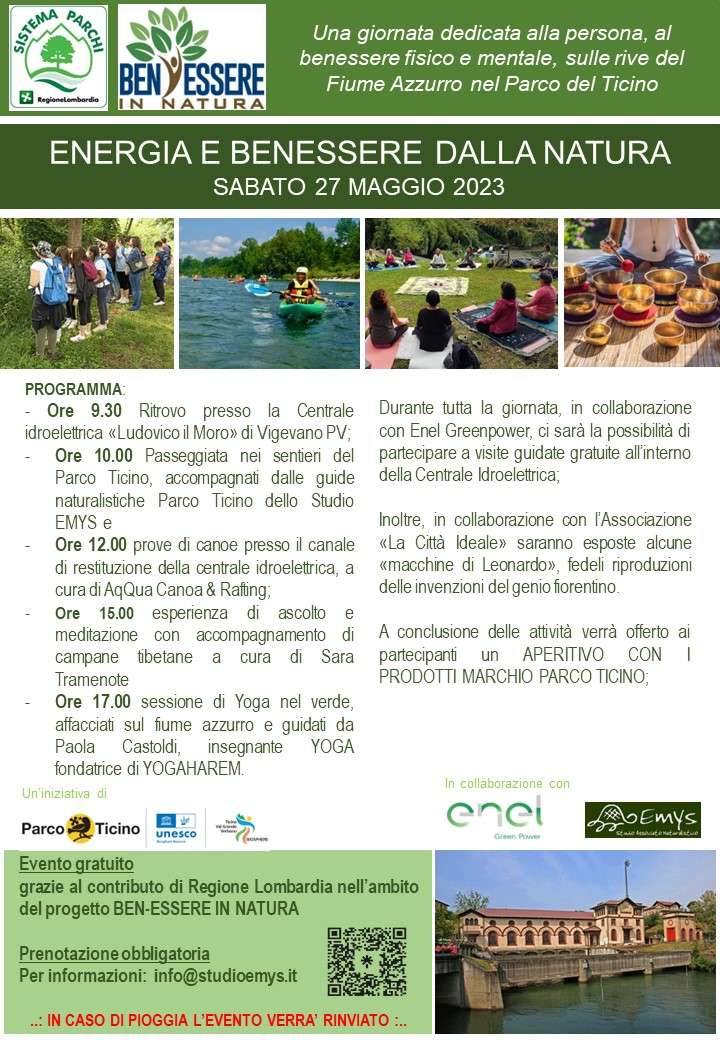 Energia e benessere dalla natura al Parco del Ticino